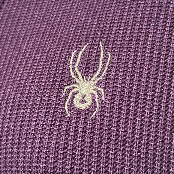 Spyder Core Sweater Purple Womens Sz L Full Zip, Zip Pockets, Heavy & Warm VGUC - Picture 6 of 8